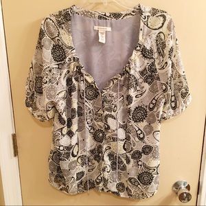 🖤 Covington Paisley Patterned Blouse - XL